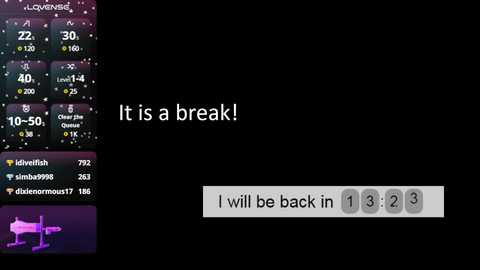 Media: A digital image featuring a black background with a white text reading, \"it is a break!\" and a grey numeric keypad with the number \"8\" highlighted. On the left, a weather forecast and social media icons are displayed.