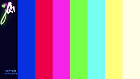 Media: A digital artwork features a vibrant, vertical color palette with seven bold, alternating blocks of red, pink, blue, green, yellow, and cyan, set against a dark background.