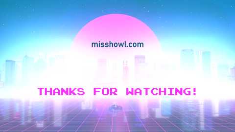 Media: A digital image featuring a futuristic, neon-lit cityscape with a pink glowing orb in the background. Text reads \"thanks for watching!\" in bright pink. The scene is vibrant and cyberpunk-inspired.