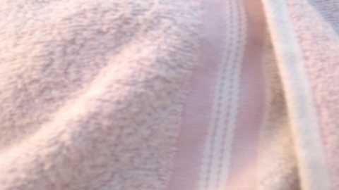 Media: Video of a close-up view of a person's lower abdomen, featuring soft, pale pink skin with slight creases, likely caused by clothing or movement.