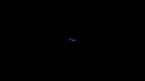 Media: A video of a small, faintly glowing blue light in a pitch-black, starless sky, likely taken from a dark location with minimal light pollution.