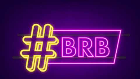 Media: A neon sign with vibrant purple and yellow lights, featuring the hashtag symbol and the text \"BBR\" on a black background. The image has a modern, digital art style.