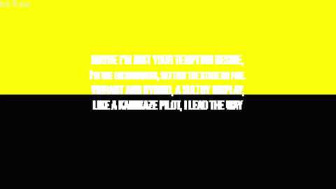 Media: A digital graphic with a bold yellow and black horizontal gradient background. Centered text in white reads, \"LIKE A CAMBRIDGE PILOT, I LUST THE MIRRORED VIEWS.\" The text's font is modern and clean, with a slight shadow effect.