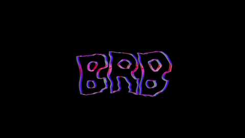 Media: A video of a neon sign featuring the word \"BBB\" in bold, uneven, glowing purple and blue letters against a pitch-black background. The letters have an abstract, slightly distorted appearance.