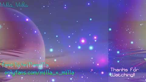 Media: A vibrant, digital art piece of the Milky Way galaxy with colorful, scattered stars and planets against a deep blue-black background. Text in the corners thanks viewers for watching and mentions a Patreon link.