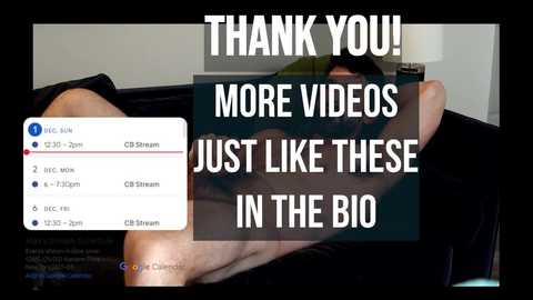 Media: A video of a person in a black shirt holding a smartphone displaying a YouTube Live stream. Text overlaid reads, \"THANK YOU! MORE VIDEOS IN THE BIO.\