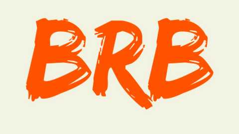 Media: Video of a simple, bold design featuring the text \"BBR\" in large, bright orange brushstrokes on a light beige background. The style is clean and modern, with a slightly rough texture.