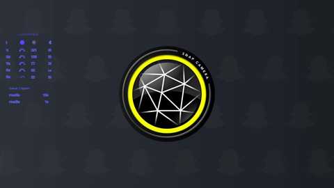 Media: A digital graphic featuring a geometric black and white logo with a yellow outline, set against a dark, abstract background with a purple grid. The logo resembles a hexagon with triangular shapes.