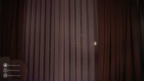 Media: Video of a dimly lit room with drawn curtains revealing a soft, diffuse light through the fabric. The curtains are a blend of muted, earthy tones.