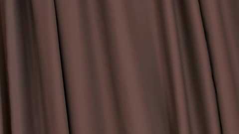 Media: Video of a close-up view of brown, textured, pleated fabric, possibly velvet, with subtle folds and a soft, smooth texture. The background is uniform and lacks any other objects or colors.