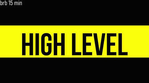 Media: A digital graphic features a bold yellow horizontal stripe across a black background. Centered on the stripe is the text \"HIGH LEVEL\" in large, black, capital letters. The image includes a \"br 16 min\" watermark in the top-left corner.