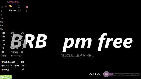 Media: A digital screenshot showing a black screen with the words \"pm free\" in white letters. The background includes a left sidebar with various settings, including \"LOUNGE\" and \"pm free\" highlighted. The image also displays the username \"NicolasHEL\" and a \"Circuit Rate\" of \"SM\".