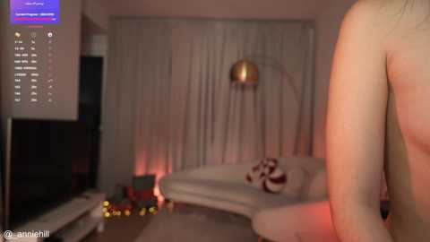 Media: A dimly lit, modern bedroom with a large bed, soft lighting, and a person\u2019s back partially visible. The room has a cozy, intimate ambiance.