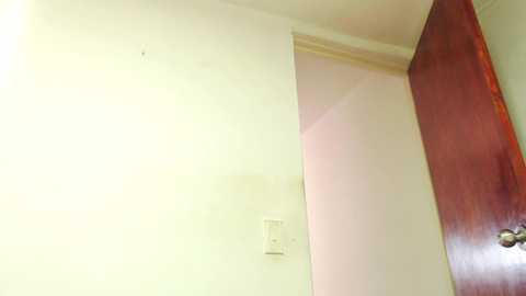 Media: Video of a beige wall with a small, square light switch, and a wooden door with a brass doorknob. The lighting is soft, creating a serene atmosphere.