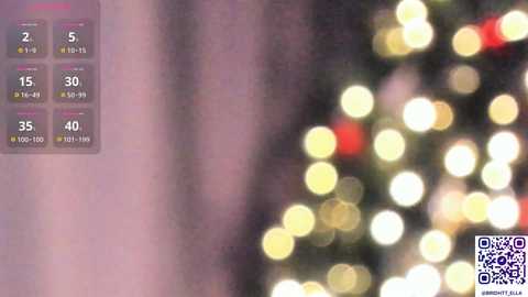 Media: Video of a blurred Christmas tree adorned with multicolored lights, with a digital thermometer display on the left showing 35 degrees Fahrenheit. The background is out of focus, creating a bokeh effect.