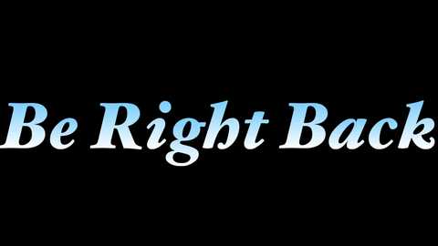 Media: A digital graphic with bold, white, serif text reading \"Be Right Back\" against a black background. The text is centered, with a small, blue dot above the \"i\" in \"Right.\" The style is clean and modern.