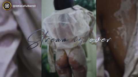 Media: Video of a woman in a see-through white shirt, exposing her bare buttocks, standing with her back to the camera. Text overlay reads, \"Steam is over.\