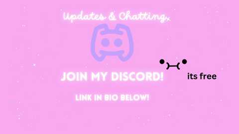 Media: A digital image featuring a pink background with a pastel blue, minimalist Minecraft-style block character. Text includes \"Join My Discord\" and \"Link in bio below,\" with \"its free\" in the corner.