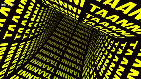 Media: A digital artwork with a tunnel-like perspective, featuring a repetitive pattern of the word \"TANAKA\" in bold, yellow letters. The background is black, creating a striking contrast. The image evokes a sense of depth and movement, with the words seeming to recede into the distance.