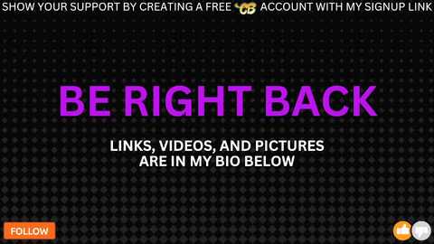 Media: A digital graphic promoting a free sign-up link. Text in bold, bright purple letters against a black diamond-patterned background.