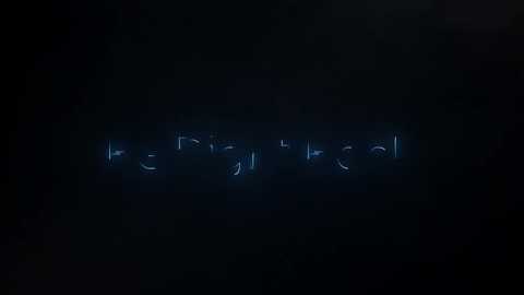 Media: A video of a dark, dimly lit room featuring a glowing, neon sign with the word \"KILL\" in blue letters, positioned horizontally across the image. The background is almost entirely black, with minimal visible details, emphasizing the stark contrast between the sign and the surrounding darkness.