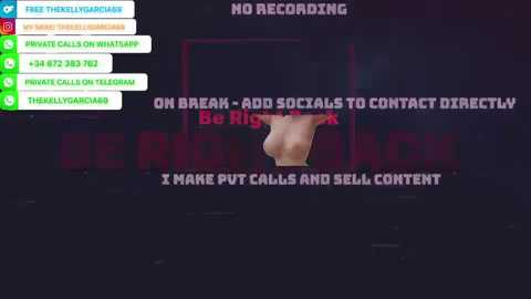 Media: A digital image of a woman's bare chest, partially obscured, overlaid with text and social media icons. The background is dark with a red overlay, and the text reads \"Make put calls and sell content.\