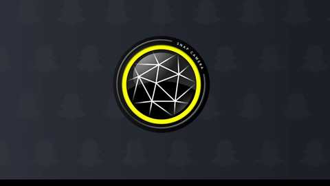 Media: A digital graphic featuring a black circle with a bright yellow border, showcasing a geometric pattern of white lines and triangles in the center. The background is a dark, textured gray.