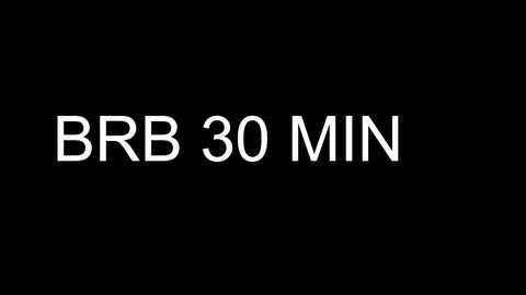 A digital image with a solid black background features bold white text reading \"BB 30 MIN\" in a sans-serif font, centered horizontally and vertically. The text is stark and clean, with no additional elements or graphics.