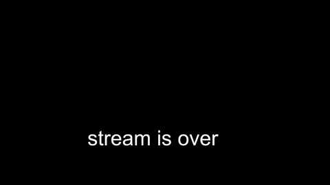A minimalist, black-and-white digital image features the phrase \"stream is over\" centered in white text against a solid black background. The text is sans-serif, clean, and bold.