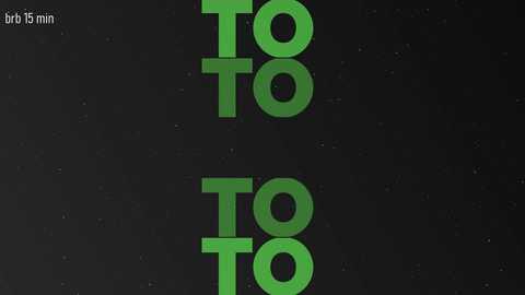 A digital image of the text \"TOO TO\" in green, against a black background, with \"brot 15 min\" in white text in the top left corner. The image appears to be part of a cooking recipe.