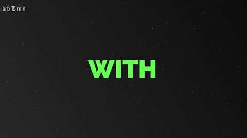 A digital image with a black background featuring large, bold, green letters spelling \"WITH\" in a minimalist, modern font. The word is centered, and there's a small white text in the top left corner that reads \"btr 15 min.\