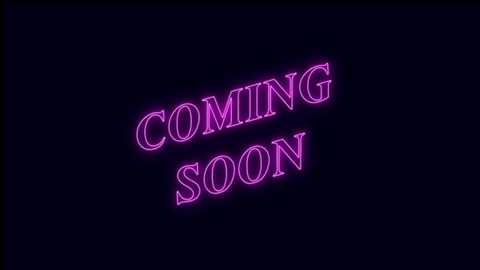 Video of a neon sign with the words \"COMING SOON\" in a pink, glowing font on a dark background. The text is centered and slightly tilted, giving a modern, retro vibe.