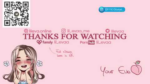Media: A digital anime-style illustration on a pink background featuring a young woman with long blonde hair, blushing, and a smile. Text includes \"Thank You for Watching,\" social media handles, and \"Full Simon\" and \"Your Ero.\