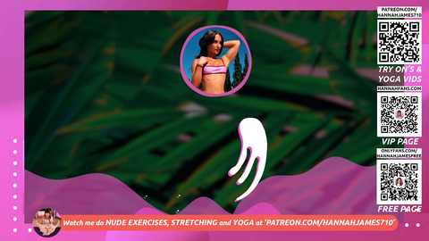 This image is a promotional banner for an adult website featuring a woman in a bikini with a QR code overlay.