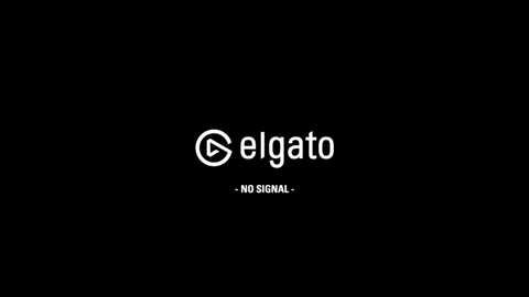 A minimalist, black-and-white digital graphic featuring the word \"elgato\" in bold white letters, with a circular logo and the phrase \"NO SIGNAL\" beneath it.