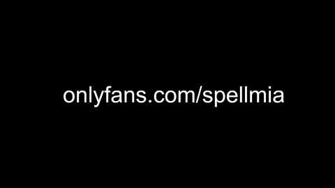 A black-and-white digital image with a solid black background and the text \"onlyfans.com/spellimia\" centered in white, sans-serif font.