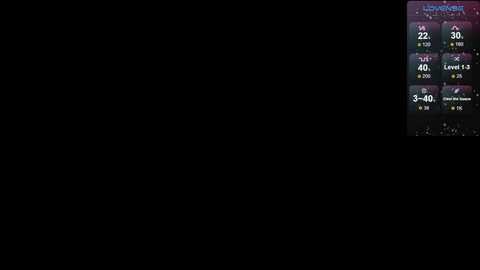 Video of a black screen with a digital display on the right side showing a complex array of numbers and symbols in white, pink, and blue colors.