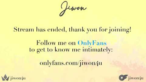 A digital graphic with a pale yellow background, featuring black text thanking viewers for joining a stream. The text mentions an OnlyFans link at the bottom.