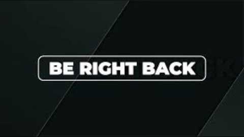 A digital image featuring a black car with a reflective surface. Centered is a white rectangular sign with bold, uppercase, white letters reading \"BE RIGHT BACK.\" The background is a dark, glossy black, creating a sleek, modern aesthetic.