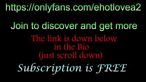 Video of a black background with green and red text, inviting viewers to join and get more, promoting an OnlyFans subscription with just a scroll down.