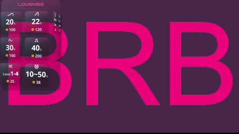 Video of a digital screen displaying the word \"BBB\" in large, bright pink letters. The background is a deep purple with a transparent overlay showing a live stream with a thumbnail, time, and a \"Live\" indicator.