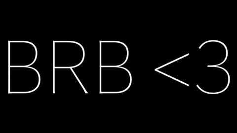 A minimalist digital graphic with bold white capital letters spelling \"BBB\" on a black background. To the right of \"BBB,\" a white arrow points to a heart symbol, suggesting a humorous or affectionate message.