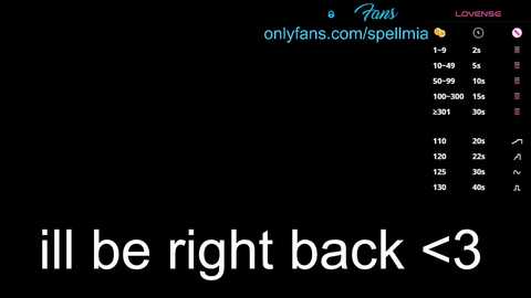 A screenshot of a Twitch chat with a black background, showing a list of followers and the message \"all be right back <3\" in white text.