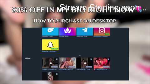 A promotional screenshot for a \"80% OFF in MYBAO RIGHT NOW\" sale. It features a colorful desktop with various app icons and a blurred background.