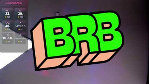 A video of the \"BBB\" logo, featuring green and beige 3D letters, set against a dark background. A small screen display in the top-left shows a game interface with a health bar and character stats.